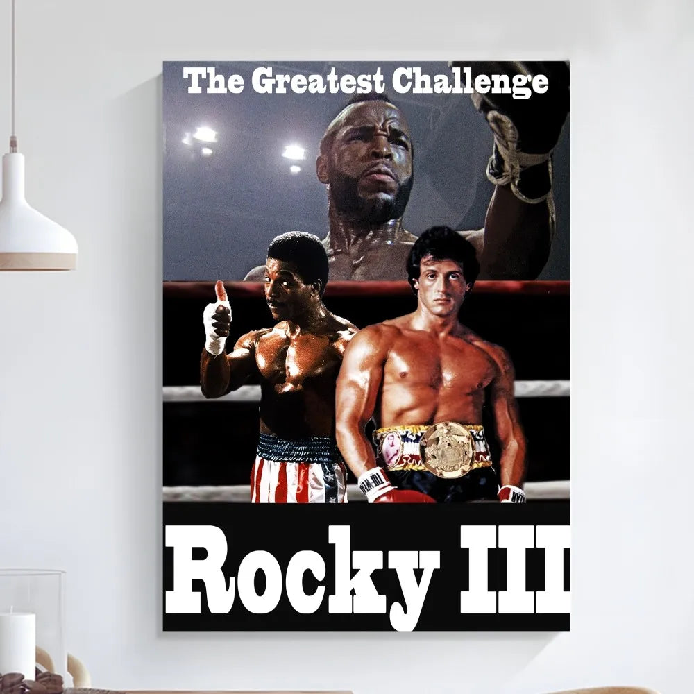Rocky Balboa Classic Movie Poster Art Self-adhesive Art Small Poster HD Quality Poster Wall Art Painting Study Wall Decoration