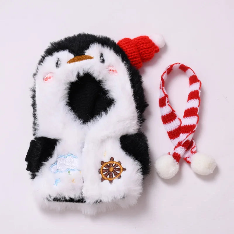 for 17cm Labubu Doll Clothes Fashion Clothes Penguin Snowman Plush Sets Doll Clothes Christmas Dolls Accessories Gifts