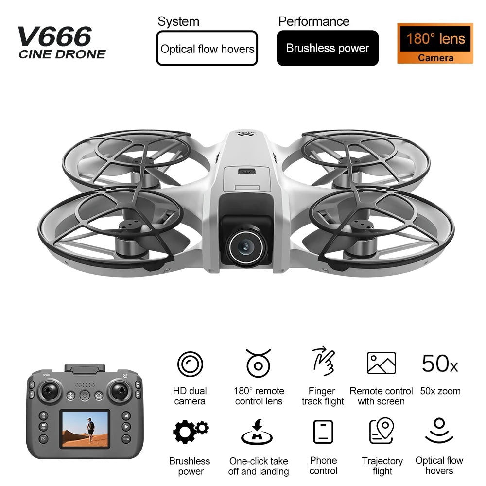 V666 Mini Rc Drone 8K HD 4ch 6-Axis Headless Mode Helicopter 360° Flip Remote Control Quadcopter Toys Mini Drone Fors Kid Gifts