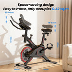 Indoor Exercise Bike 4kg Flywheel Quiet Belt Drive Spin Bike with Adjustable Resistance & LCD Display for Home Cardio Training