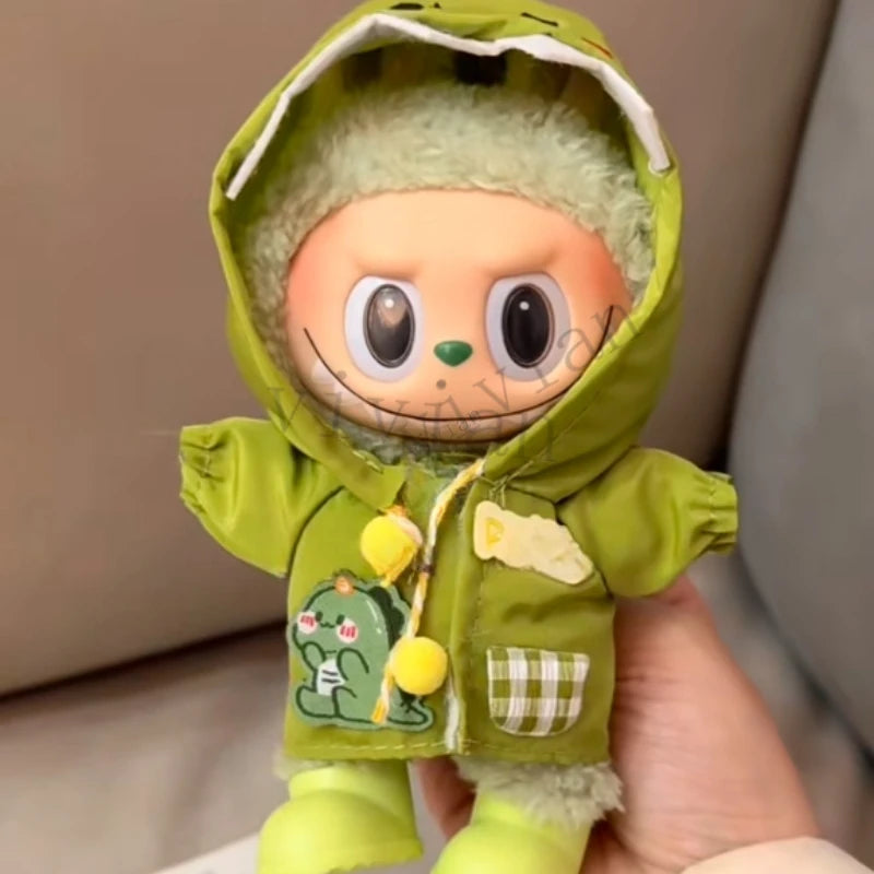 Mini Doll'S Clothes Outfit Accessories For Ropa Labubu Idol doll Raincoat short rain boots rain shoes Clothing Gift