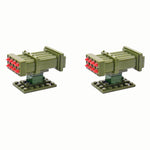 MOC WW2 Military War Weapon Soldier Accessories Building Blocks Roadblock Motorcycle Weapon case container Weapon Bag Brick Toy