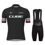 Rvouei Cube Pro Summer Cycling Jersey Set Summer Breathable Bicycle Men's MTB Bike Clothing Maillot Ropa Ciclismo Uniform Suit