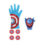 Super Heroes Figures Toy PVC Ironman Hulk Captain America Launcher Toys Gloves Kids Brinquedos Gift