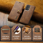 Detachable Magnetic Leather Case for Samsung Galaxy S24 S23 S22 Plus Ultra A14 A24 A34 A54 A53 A15 A35 A55 5G Wallet Card Holder