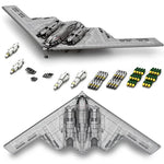 2024 NEW MOC B2 Military Stealth And Strategic Bomber Building Blocks Fighter Model With Missile Bomb Brick Toys for Adult Gifts