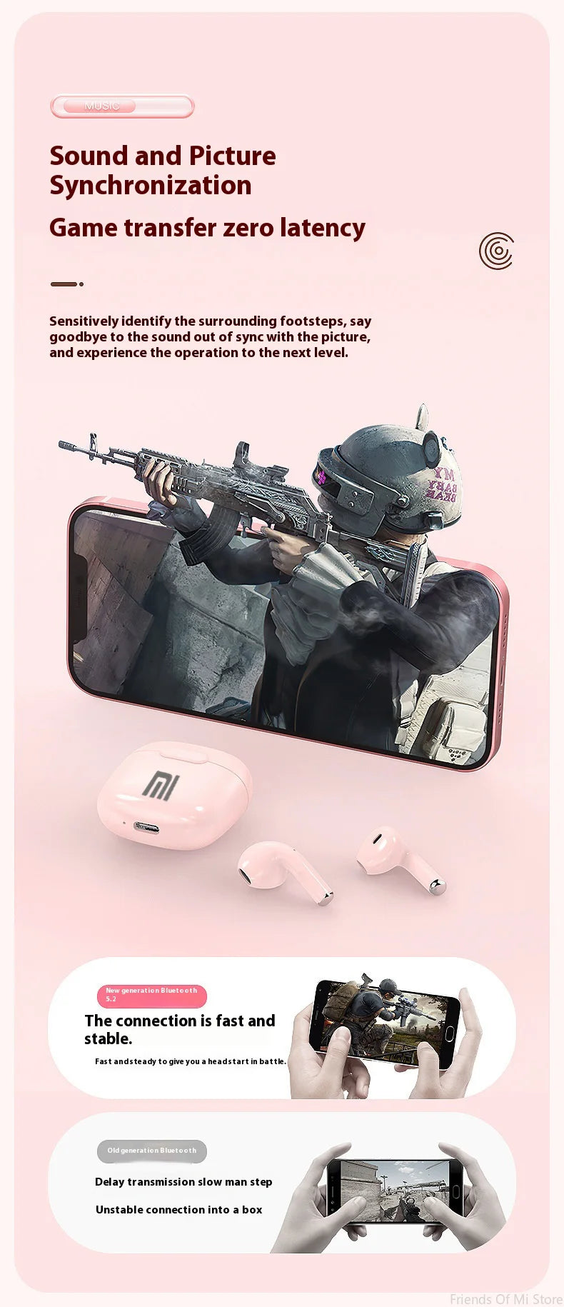 Xiaomi A2 Pro TWS Wireless Bluetooth Earphone Mini Earpone Headset Sport Earbuds Waterproof Headphones Hifi Stereo Sound Headset