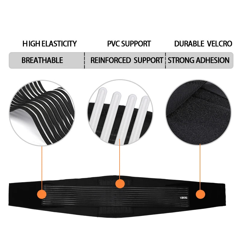 Unisex Adjustable Lower Back Support Waistband Abdomen Trimmer for Weightlifting and Running