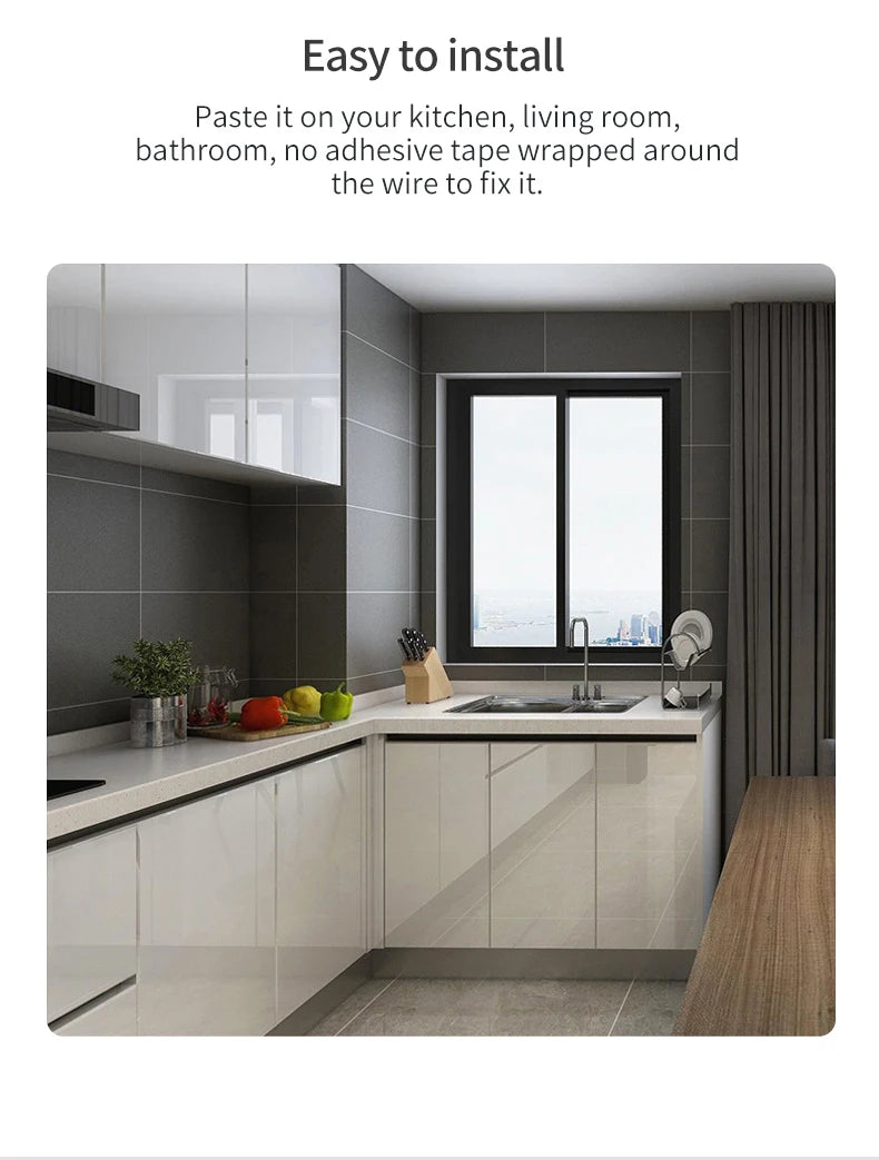 Zigbee Water Sensor Flood Leak Detector App Remote Monitoring for Kitchen/Bathroom Support Home Assistant Zigbee2mqtt