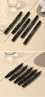 Dragon Ranee Double head Star Seal Eyeliner waterproof non-smudging novice heart plum embellished eye tail eyeliner