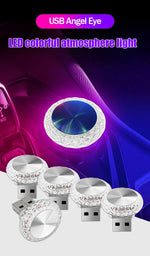Car USB Ambient Light Mini LED Decorative Atmosphere Lamps for Auto Interior Environment Light Computer Portable Light Plug Play