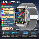 2025 New ECG+PPG Accurate Measure Heart Rate Smart Watch Men Blood Pressure Lipids Uric Acid Bluetooth Call Health Smartwatches
