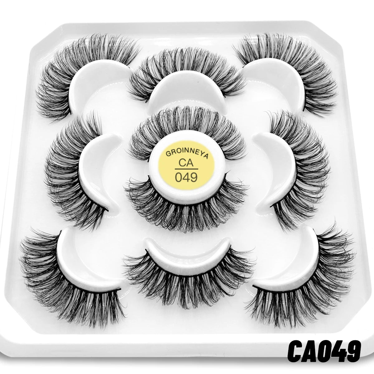 GROINNEYA 5/7 pairs Eyelashes 3D Natural False Lashes Fluffy Soft Cross Manga Lashes Wispy Natural Eyelash Extension Makeup