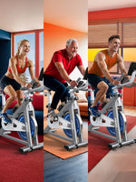 Fysiq Fs50 Exercise Bike 300W, 4-Way Adjustable Ergometer, Indoor Fitness Bike with Rpm Display, Tablet Holder, 150kg Capacity