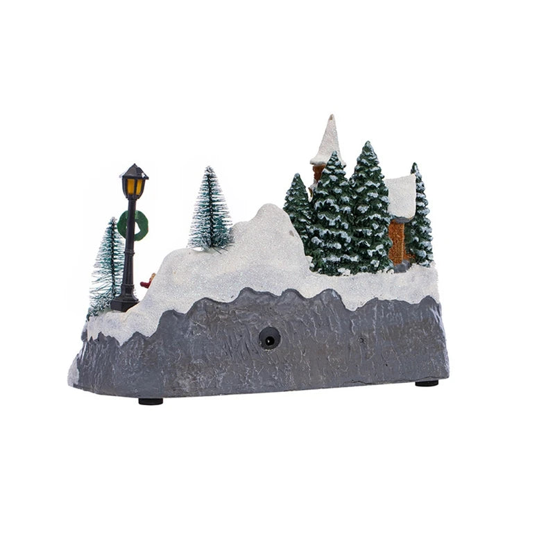 pendantChristmas Snow House Village LED Light Luminous Ornament Figurine Christmas Decorations Crafts Xmas Decor