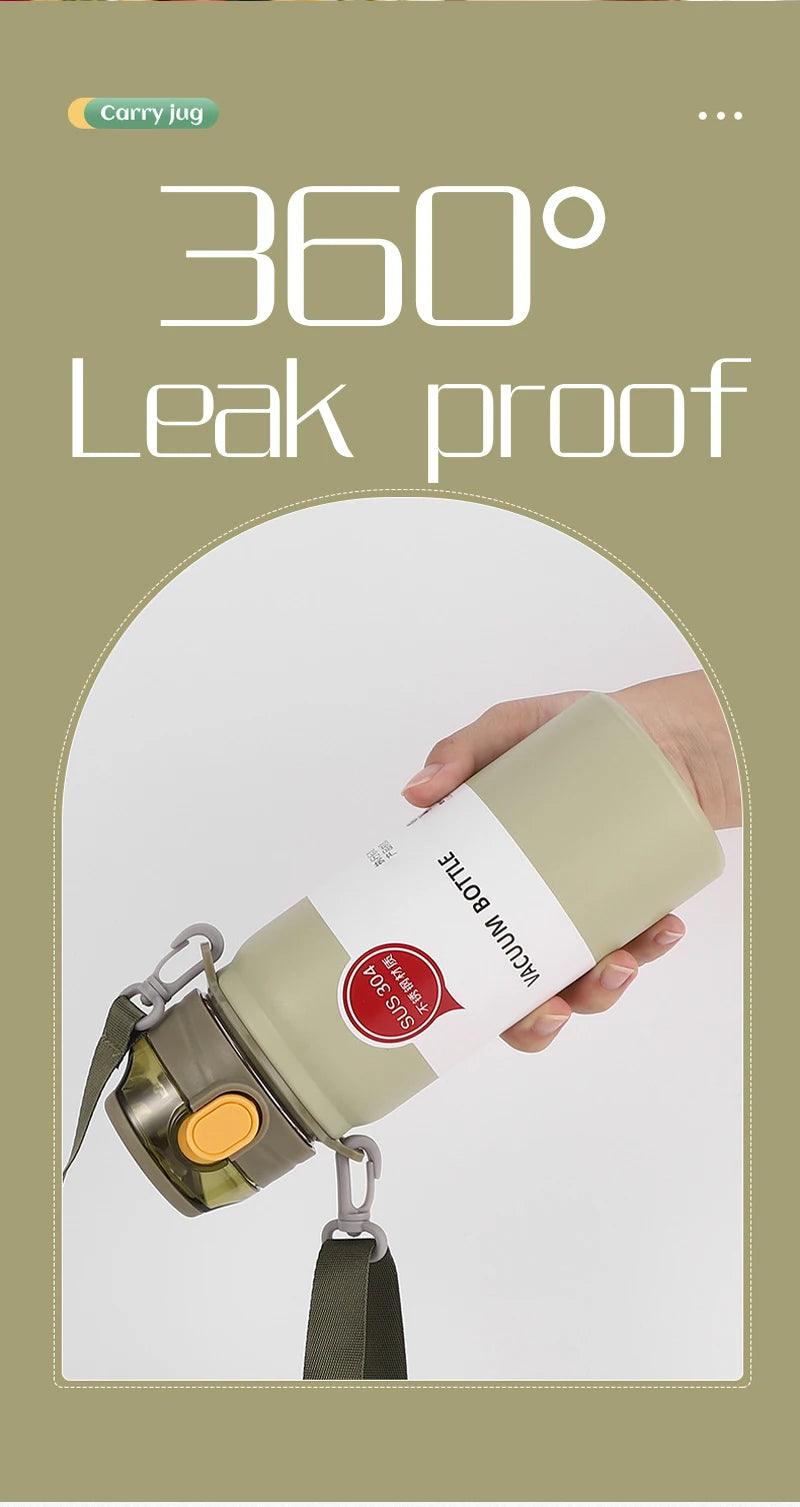 Stainless Steel Thermo Bottle Thermal Water Bottle Large Capacity Tumbler Portable Cold Hot Drinks Thermos Cup Fitness Cold Hot