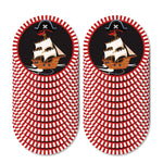 Red Black Pirate Nautical Theme Party Decorations Tableware Set for Halloween Christmas Birthday Events