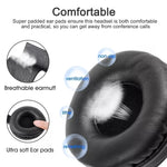 Wired USB Headset Call Center Headphones with Microphone Noise Cancelling Over Gaming Over-Ear Headsets for Computer PC Laptop