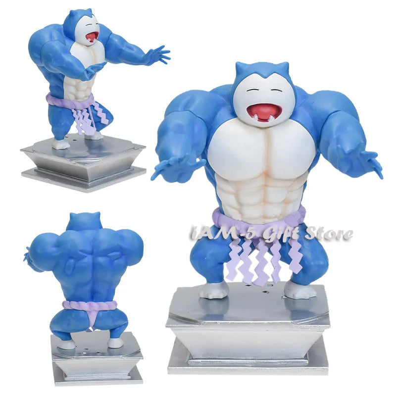 Pokemon Toys GYM Figurines Cartoon Fitness Muscle Man Action Figure Charmander Bulbasuar Squirtle Gengar Fit Model Anime Toys