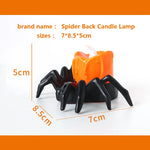 1PCS Halloween Decorations LED Candle Light Plastic Spider Pumpkin Lamp for Home Bar Haunted House Halloween Party Decor