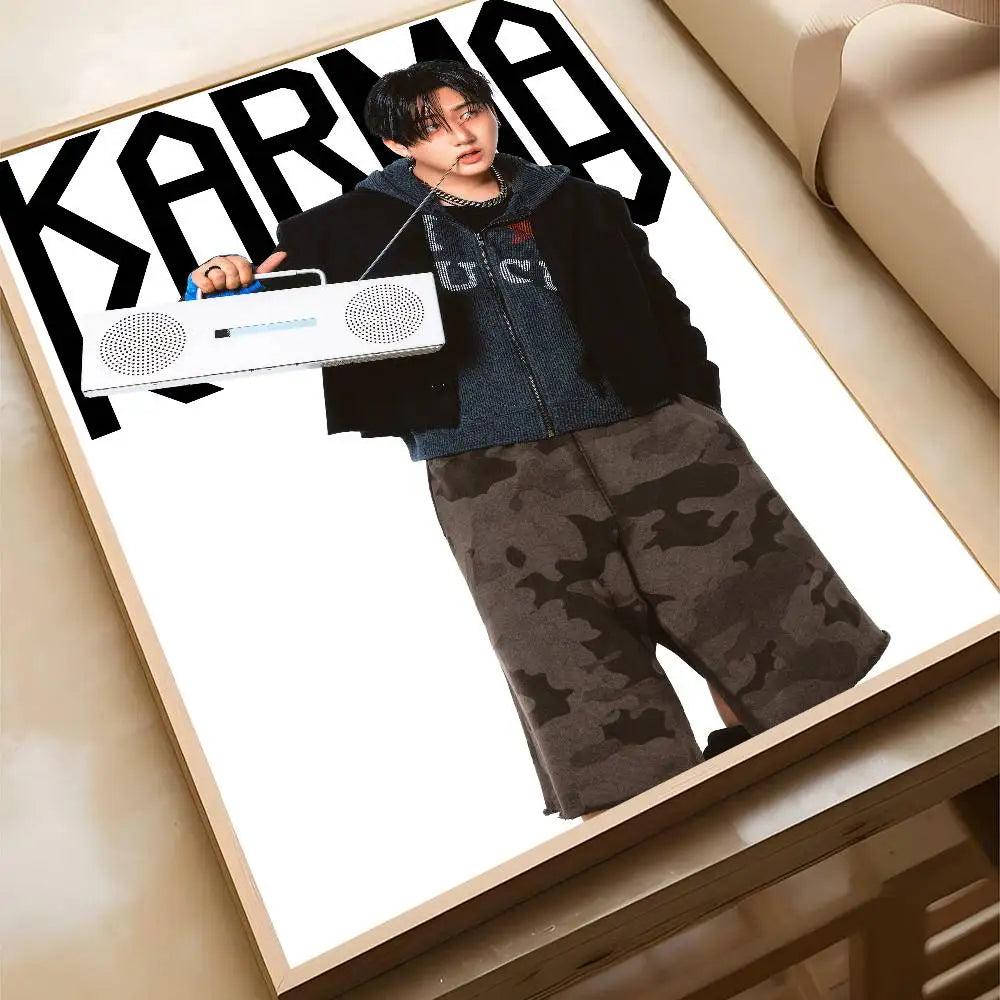STRAYKIDS 4th Studio Album 'KARMA' Concept Photos Poster Bedroom Living Room Modern Art Home Decoration Wall Painting Gifts
