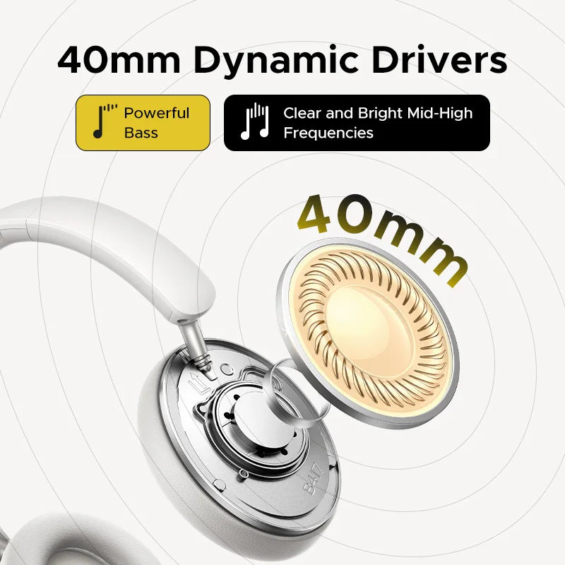 UGREEN Studio Max2 Wireless Bluetooth Headphones, 80H Playtime, HiFi Stereo Over Ear Headphones with Microphone, Bluetooth 5.4