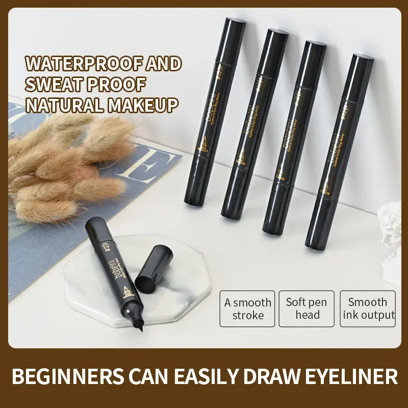 2-in-1 Dual-Ended Eyeliner & Shadow Pen – Waterproof, Long-Lasting, DIY-Friendly, Certified, Unisex, Quick & Easy Eye Makeup