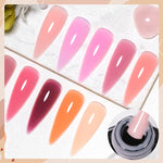 MTSSII 7ml Quick Extension Nail Polish Jelly Transparent Nude Pink Red Hard Gel  Quick Building Nail Art Gel Varnish For Nails
﻿