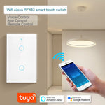 Tuya WiFi Touch Wall Smart Switch 1/2/3 Gang Light Switch Without Neutral Line Smart Life APP Control Support Alexa Google Home