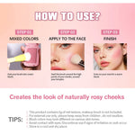 Professional Makeup Powder Blush 12HR Wear Vegan Formula Blusher Makeup Blush in Bar Cosmetics Palette Powder Pink Cream Face
