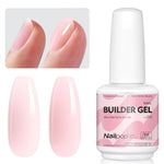 Nailpop 15ml Builder Gel Nail Polish for Nail Apex & Extension Strengthener Upgraded Soak Off UV Gel Rhinestone Glue 4 Colors