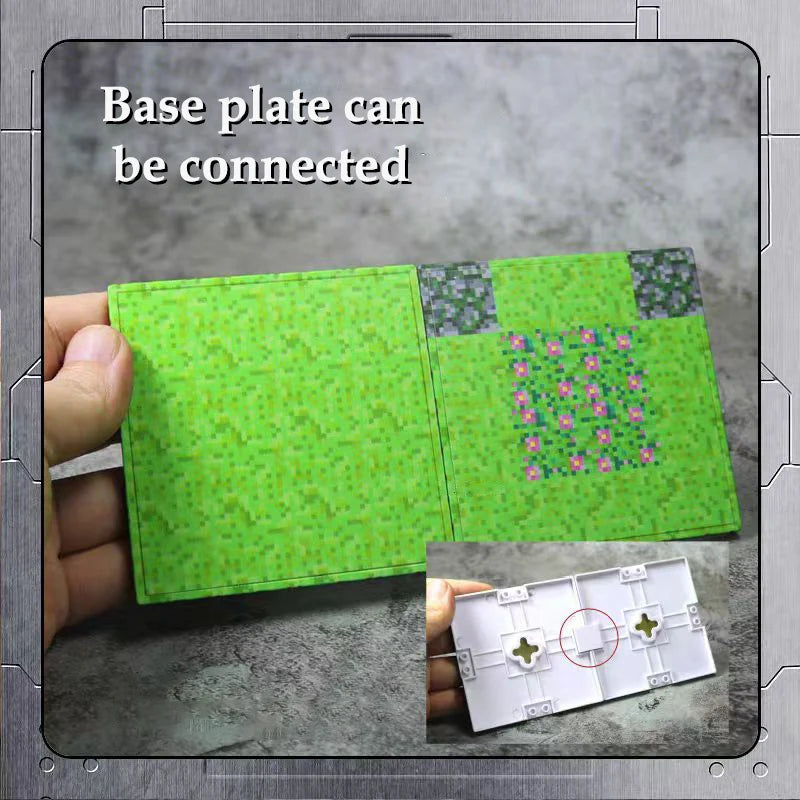 Magnetic Base Plate Variety Baseplates Match Mine World Magnetic Building Blocks DIY Toys for Boys and Girls Children Toy Gift