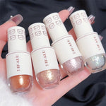 DIKALU Bear Bowling Ball A Teardrop Liquid Eyeshadow Eye Makeup Lying Silkworm Pearl Super Sparkle Glitter Fine Glitter Powder