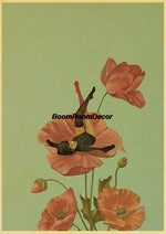 Retro Abstract Creative Poster Kraft Paper Nostalgia Canvas Prints Modern Landscape Coffee Bar Wall Art Posters Living Decor