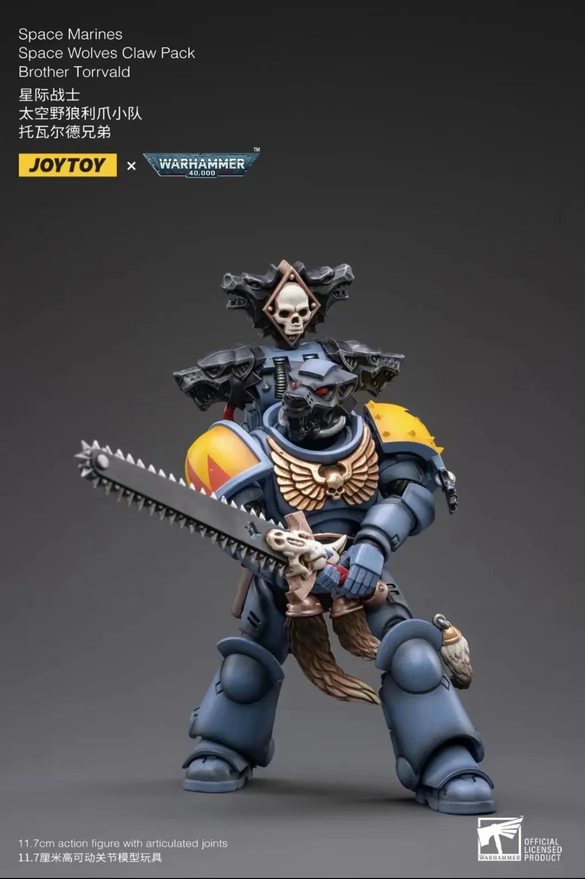 1/18 JOYTOY Action Figure – Warhammer 40K Horus Heresy Space Wolves Logan Ghostwolf Mecha Model