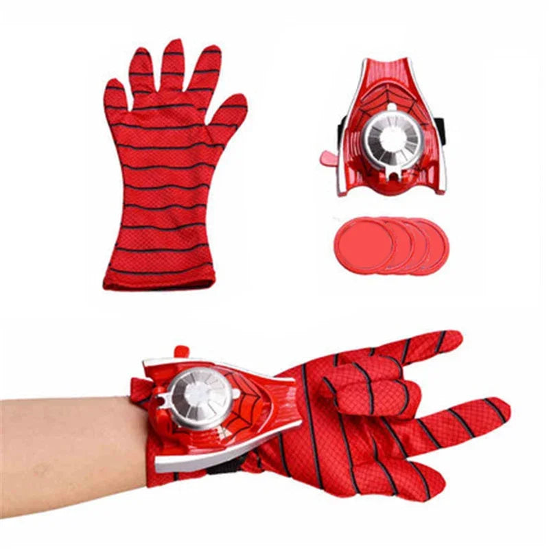 Super Heroes Figures Toy PVC Ironman Hulk Captain America Launcher Toys Gloves Kids Brinquedos Gift