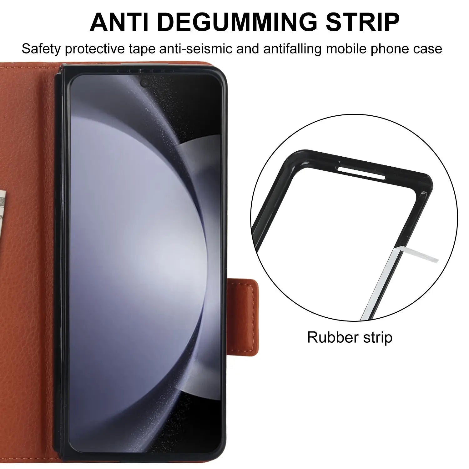 for Samsung Galaxy Z Fold 5/4/3 Phone Case,【RFID Blocking】for Women Men with Card Holder Leather Protective Cover for Z Fold 5