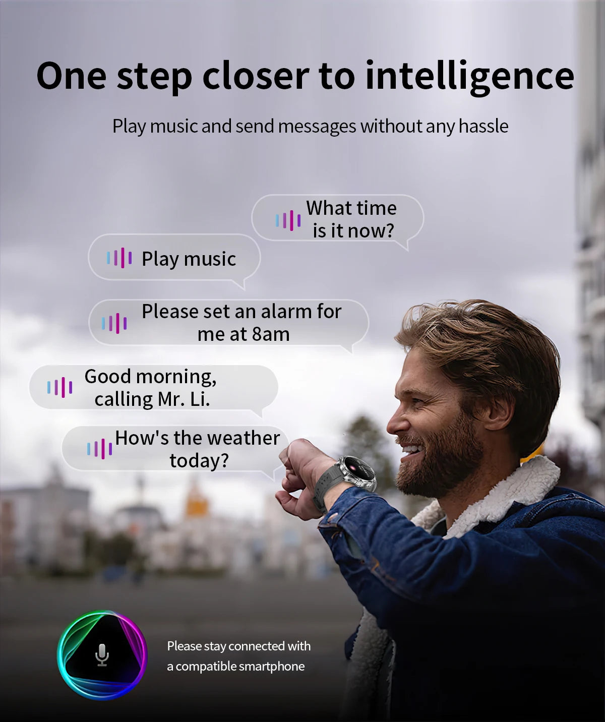 AK75 Smart Watch Flashlight 1.9inch Men Outdoors Sports Fitness Tracker 700mah Large Battery BT Calling LED Light Smartwatch