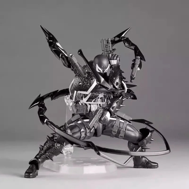 Agent Venom Revoltech Amazing Yamaguchi Anime Figures Venom Figurine Eugene Thompson Model PVC Model Collection Statue Toy Gifts