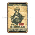 Imperial Guard Recruitment Poster Metal Plaque Living Room Garage Rusty Cinema Designing Tin Sign Poster