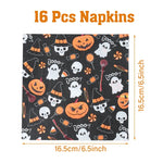 Halloween Disposable Tableware Halloween Party Decoration Spooky Pumpkin Paper Plates Napkins Cups Trick or Treat Party Supplies