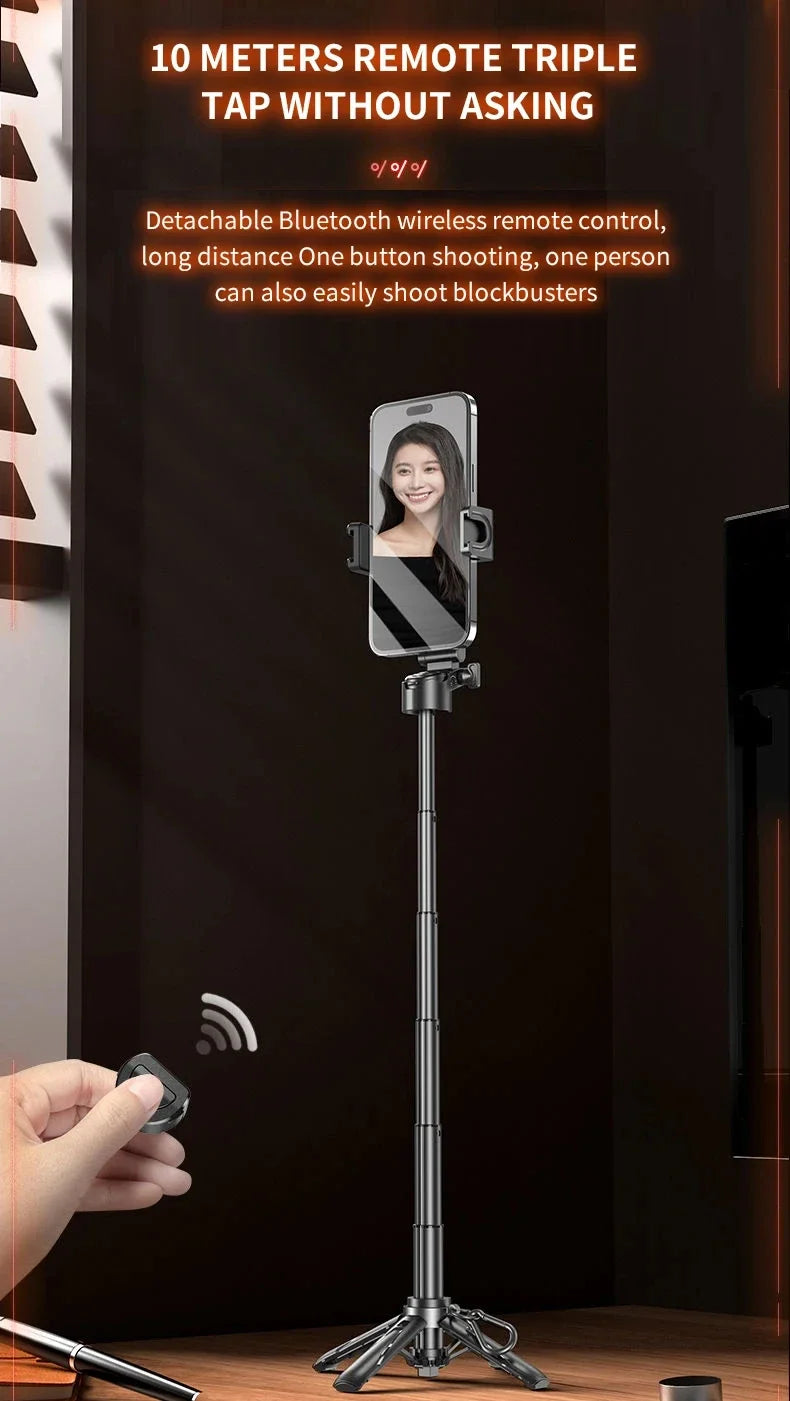 Draagbare telescopische multifunctionele statief telefoon selfie stick