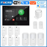 FUERS 7 Inch TFT Screen 4G Tuya Smart Home Security Alarm System G70 GSM WiFi Wireless Home Burglar Security Alarm System