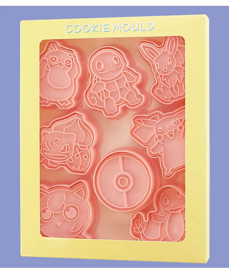 New 6pcs/Set Pokemon Figures Cookie Cutters Cartoon DIY Bakery Mold Biscuit Press Stamp Embosser Sugar Pasty Cake Mould Toys