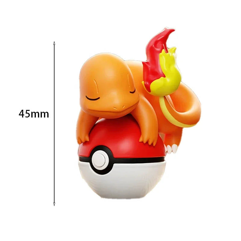 New Sell Pok é mon Series Blind Box Luminous Elf Ball Small Ornament Kawaii Cartoon Desktop Car Figurine Doll Toys Birthday Gift