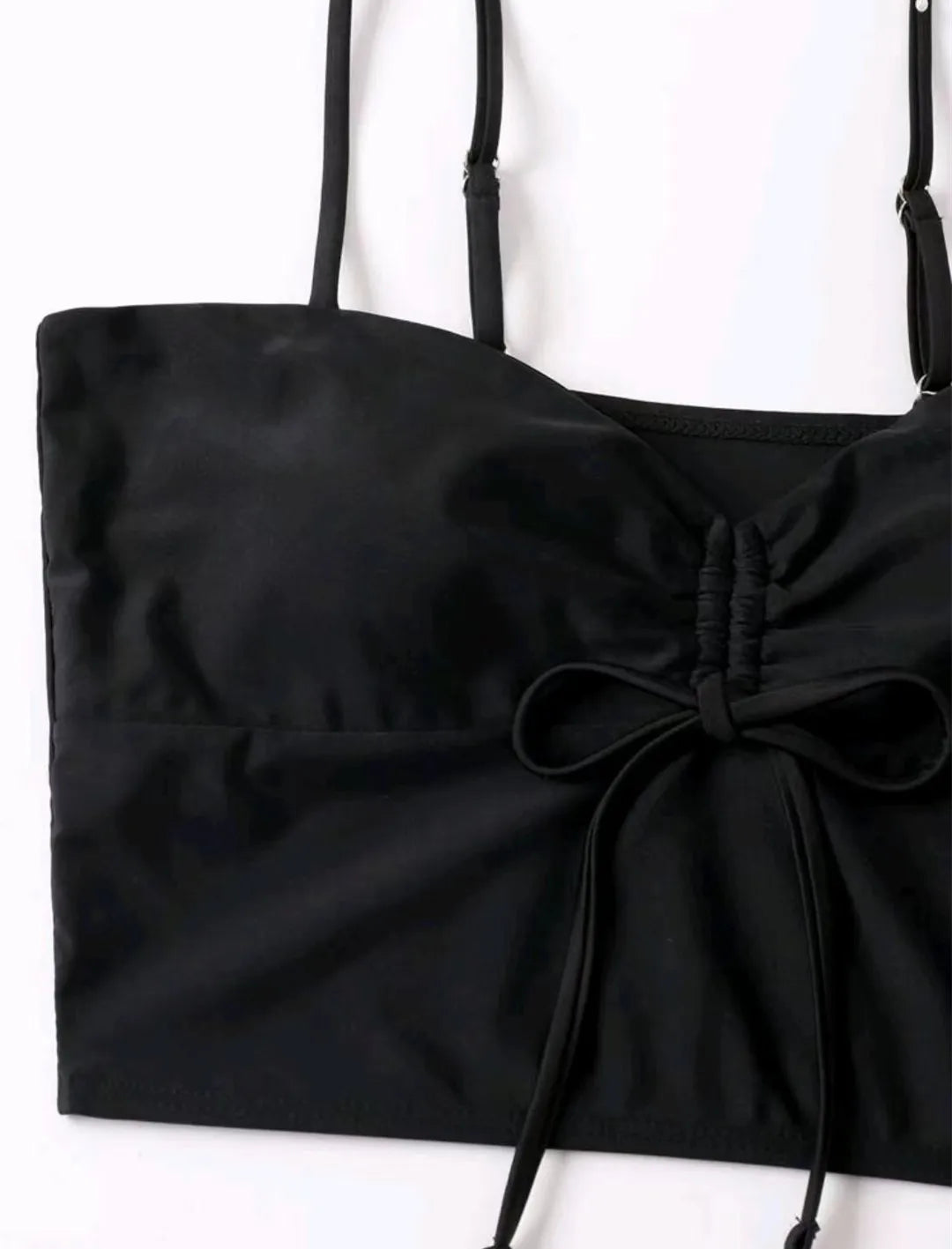 2025 High Waist Drawstring Front Bikini Set – Women's Swimsuit Swimwear Beachwear