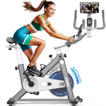 Fysiq Fs50 Exercise Bike 300W, 4-Way Adjustable Ergometer, Indoor Fitness Bike with Rpm Display, Tablet Holder, 150kg Capacity