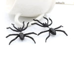 Halloween Party DIY Decoration 3D Horror Personality Black Spider Earrings Jewelry Piercing Earrings Clothing Decoration Supplie