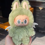 For 17cm Labubu Clothes Lovely Pink Velvet Rabbit Little Devil  Trendy Outfit Accessories Fashion Gift