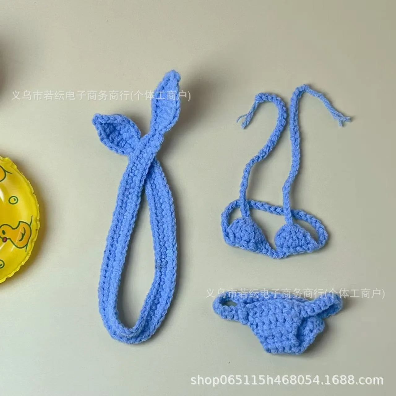 Lovely Bikini Bib Headband For Labubu 3.0 Big Into Energy Series Swimsuit Labubu Sexy Bikini Set Labubu Clothes